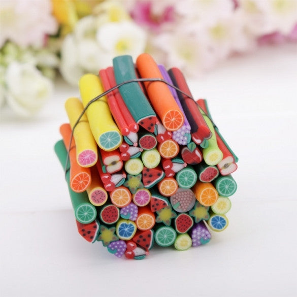 50pcs 3D Nail Art Fimo Canes Stick Rods Polymer Clay Stickers Tips Decoration - Oh Yours Fashion - 8