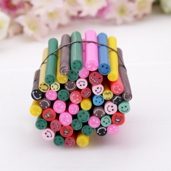 50pcs 3D Nail Art Fimo Canes Stick Rods Polymer Clay Stickers Tips Decoration - Oh Yours Fashion - 11