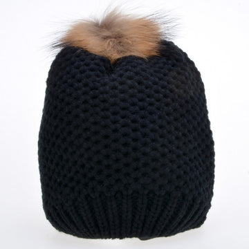 New Fashion Women's Stylish Knit Faux Fur Warm Cap Hat - Oh Yours Fashion - 1