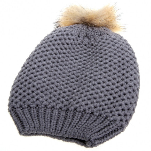 New Fashion Women's Stylish Knit Faux Fur Warm Cap Hat - Oh Yours Fashion - 13