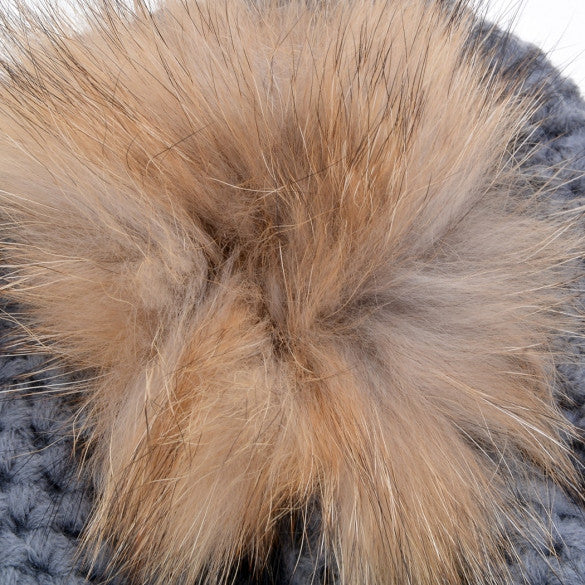 New Fashion Women's Stylish Knit Faux Fur Warm Cap Hat - Oh Yours Fashion - 14