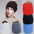 New Fashion Women's Stylish Knit Faux Fur Warm Cap Hat - Oh Yours Fashion - 16