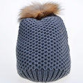 New Fashion Women's Stylish Knit Faux Fur Warm Cap Hat - Oh Yours Fashion - 8