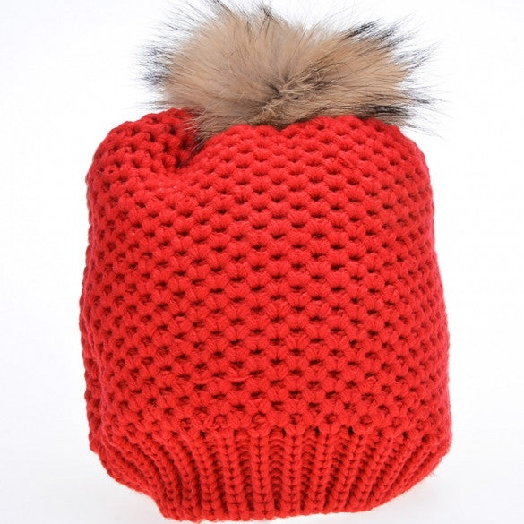 New Fashion Women's Stylish Knit Faux Fur Warm Cap Hat - Oh Yours Fashion - 10