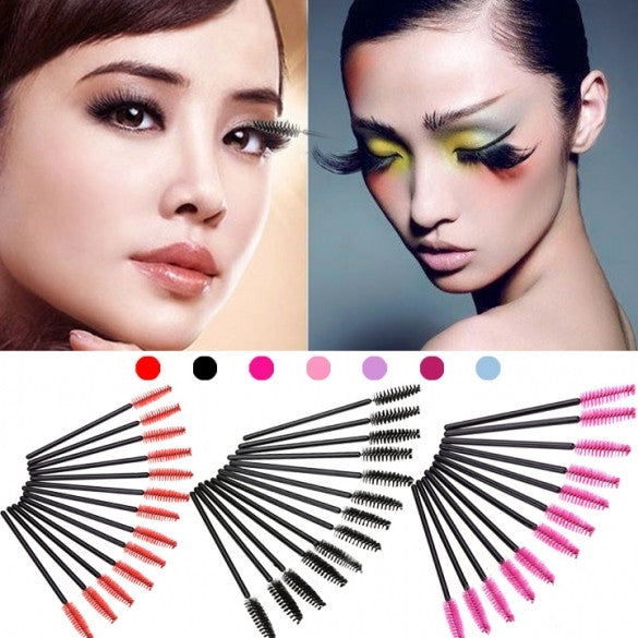 New 50PCS Disposable Eyelash Brush Applicator Makeup Cosmetic Tool For Lady - Oh Yours Fashion - 1