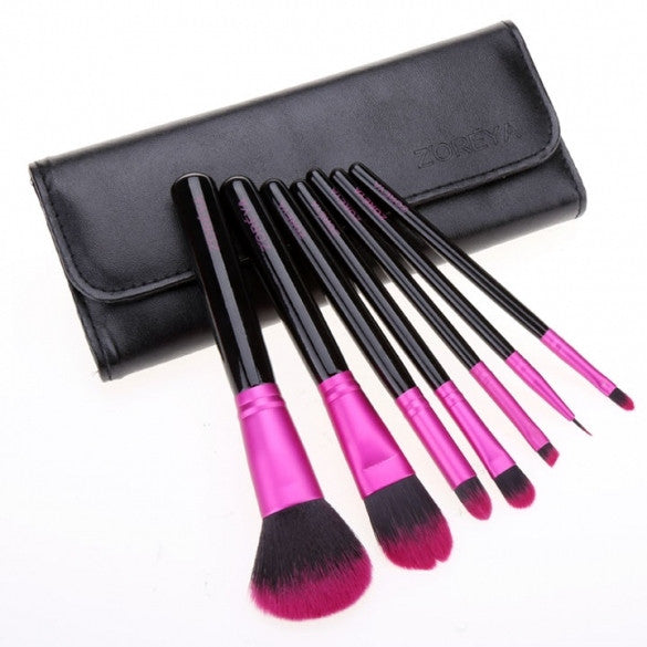 7PCS Makeup Brush Professional Cosmetic Make Up Brush With Holder Bag - Oh Yours Fashion - 1