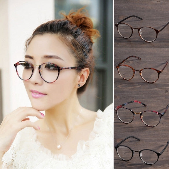 4 Colors Stylish New Personality Practical Decoration Retro Round Lens Plano Optical Glasses - Oh Yours Fashion - 1