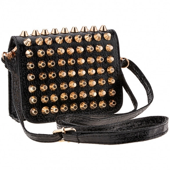 New Fashion Women Lady Girl Simple Rivet Retro Shoulder Bag Handbag Packets Bag - Oh Yours Fashion - 4