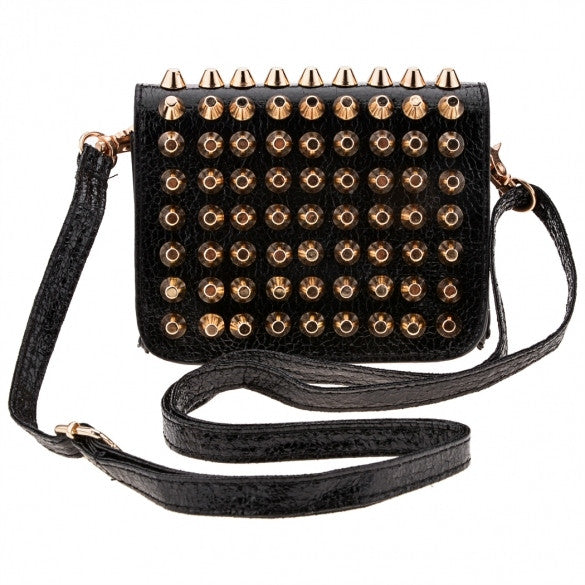 New Fashion Women Lady Girl Simple Rivet Retro Shoulder Bag Handbag Packets Bag - Oh Yours Fashion - 3
