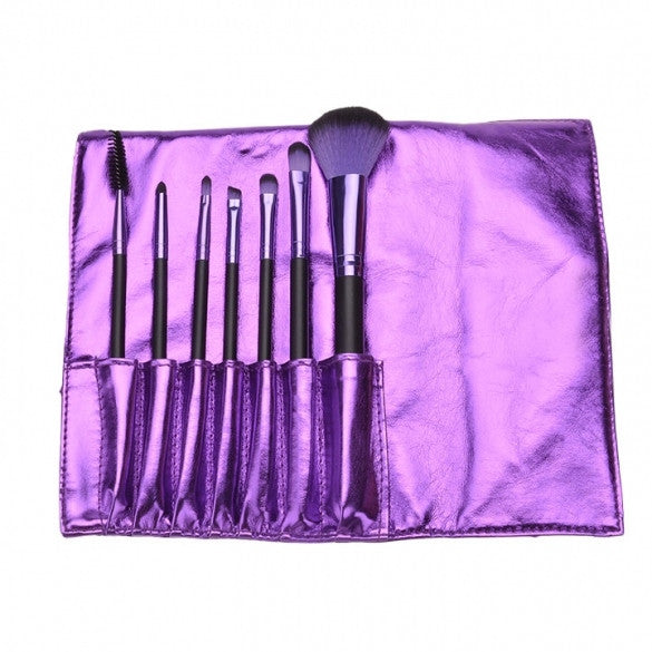 7PCS Professional Makeup Brush Set Cosmetic Brushes And Pouch Bag Case - Oh Yours Fashion - 1
