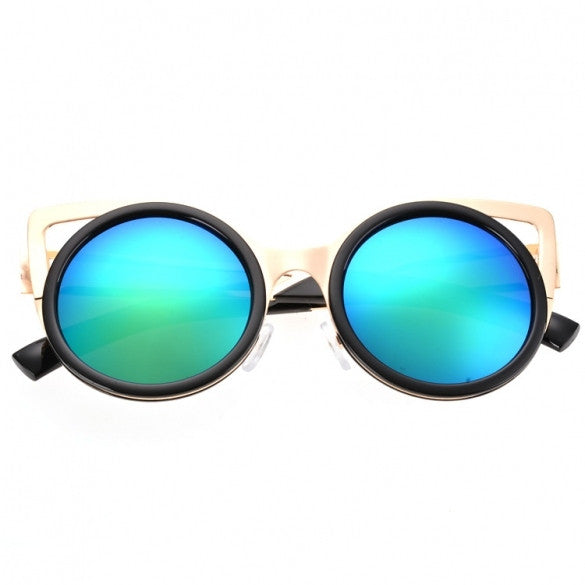 Lady Women's Retro Charming Round Lens Hollow Out Full Frame Sunglasses - Oh Yours Fashion - 5