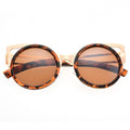 Lady Women's Retro Charming Round Lens Hollow Out Full Frame Sunglasses - Oh Yours Fashion - 7