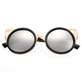 Lady Women's Retro Charming Round Lens Hollow Out Full Frame Sunglasses - Oh Yours Fashion - 8
