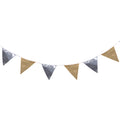 2.2m 8pcs Triangle Shape Flag Wedding Anniversary Party Pennant Banners Bunting Xmas Store Window Rock Style - Oh Yours Fashion - 2