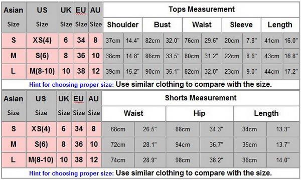 Short Sleeve Hollow Out Crop Top High Waist Slim Shorts Two Piece Set - OhYoursFashion - 2