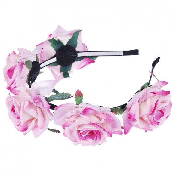 New Fashion Wedding Hair Garland Flower Hair Hoop Headband Flower Hair Accessories - Oh Yours Fashion - 1