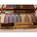 Women 9 Colors Waterproof Makeup Glitter Eyeshadow Palette with Brush - Oh Yours Fashion - 4