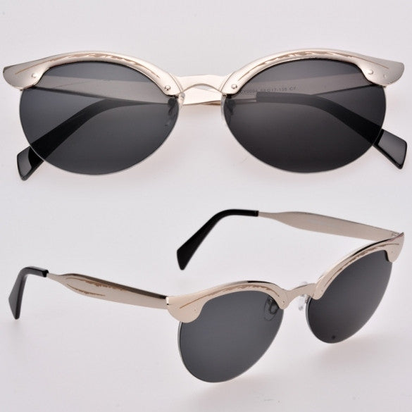 Classic Retro Unisex Fashion Vintage Style Semi-Rimless Sunglasses - Oh Yours Fashion - 7