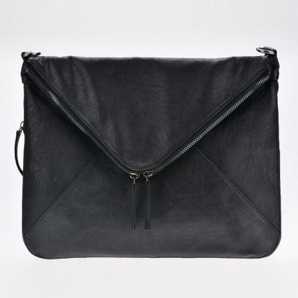 New Women Faux Leather Cool Personality Envelope Clutch Bag Messenger Bag Shoulder Bag - Oh Yours Fashion - 1
