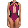 Sexy Hollow Out Backless Patchwork One Piece Beach Swimwear - OhYoursFashion - 3