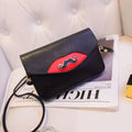 New Fashion Women Synthetic Leather Mustache Decorated Shoulder Bag Clutch Bag - Oh Yours Fashion - 2