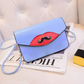 New Fashion Women Synthetic Leather Mustache Decorated Shoulder Bag Clutch Bag - Oh Yours Fashion - 3