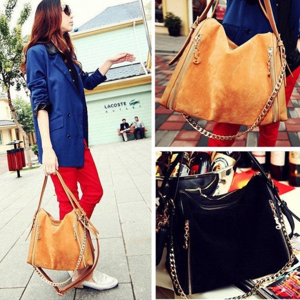 Fashion Korean Women's Tote Clutch Handbag Shoulder Bag Messenger Cross Bag Synthetic Leather Satchel - Oh Yours Fashion - 1