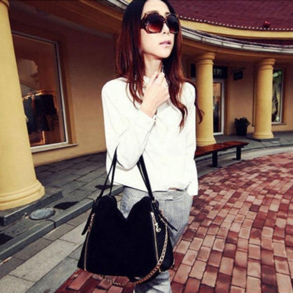 Fashion Korean Women's Tote Clutch Handbag Shoulder Bag Messenger Cross Bag Synthetic Leather Satchel - Oh Yours Fashion - 1