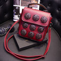 New Fashion Women Synthetic Leather Hollow Out Button Decorated Handbag/Shoulder Bag/Messenger Bag - Oh Yours Fashion - 4