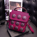 New Fashion Women Synthetic Leather Hollow Out Button Decorated Handbag/Shoulder Bag/Messenger Bag - Oh Yours Fashion - 5