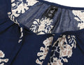 Vintage Style Women Casual Loose O Neck 3/4 Sleeve Print Summer Beach Dress - OhYoursFashion - 5