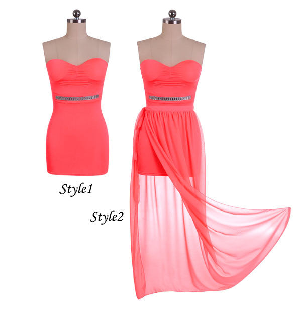 Irregular Low High Bodycon Prom Dress - O Yours Fashion - 5