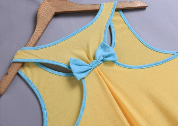 Anchor Print Back Bowknot Mini Dress - O Yours Fashion - 7
