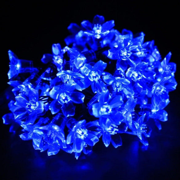 7M 50 LED Solar Flower String Light Multi-color Waterproof Christmas Party Outdoor Decor Light - Oh Yours Fashion - 1