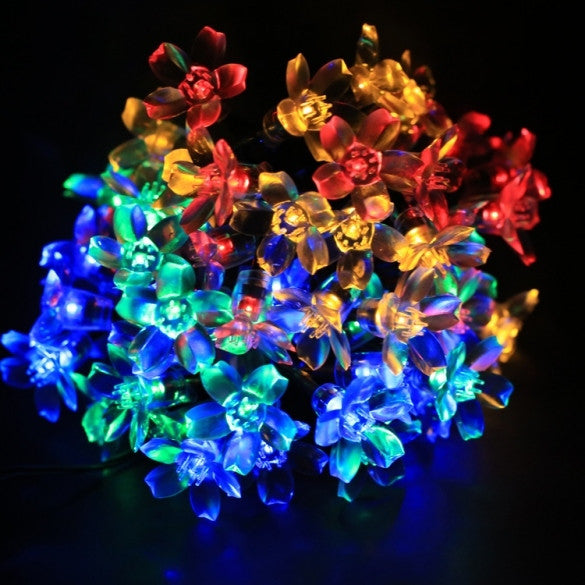 7M 50 LED Solar Flower String Light Multi-color Waterproof Christmas Party Outdoor Decor Light - Oh Yours Fashion - 3