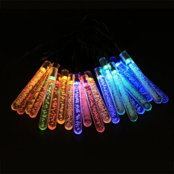 Solar Powered 5m Multi Color Icicle Light String For Garden Patio Porch Lawn Party Wedding Christmas Outdoor - Oh Yours Fashion - 1