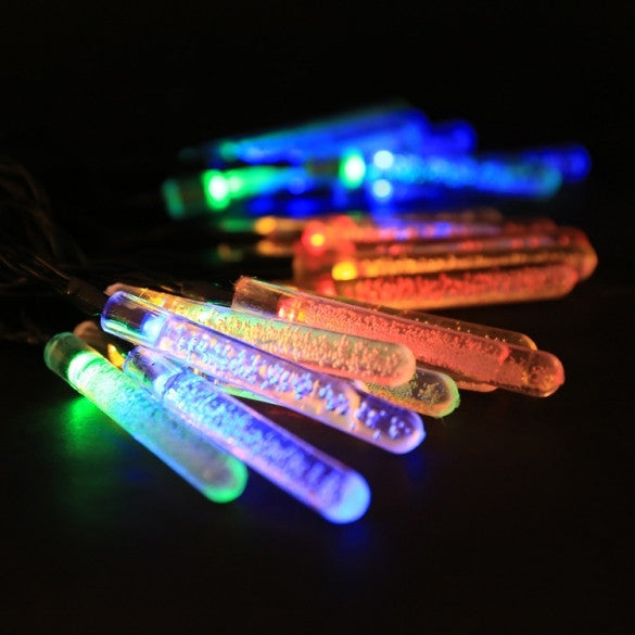 Solar Powered 5m Multi Color Icicle Light String For Garden Patio Porch Lawn Party Wedding Christmas Outdoor - Oh Yours Fashion - 3