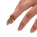 New Rhinestone The Nail Jewelry Finger Rings 3D Rhinestone Sticker Nail Decoration Decal - Oh Yours Fashion - 5