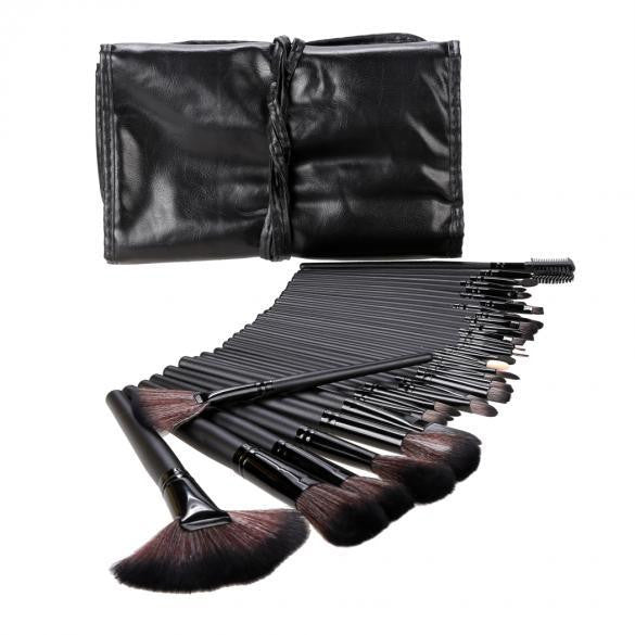 32Pcs Pro Makeup Set Powder Foundation Eyeshadow Eyeliner Lip Cosmetic Makeup Brush Set Kit + Pouch Bag - Oh Yours Fashion