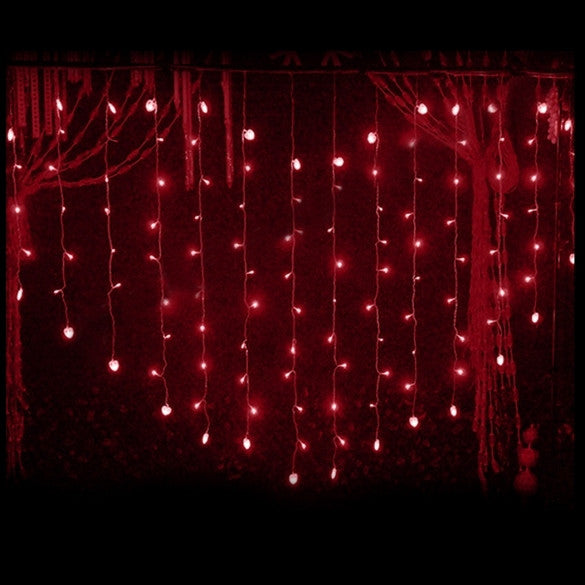 124 LED Heart Shape Curtain String Light Multi-color Waterproof Christmas Wedding Party Decor Light EU Plug - Oh Yours Fashion - 1
