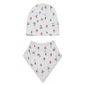 Fashion Infant Newborn Baby Unisex Hats Cute Lovely Print Beanies Cap Hat With Bib - Oh Yours Fashion - 13