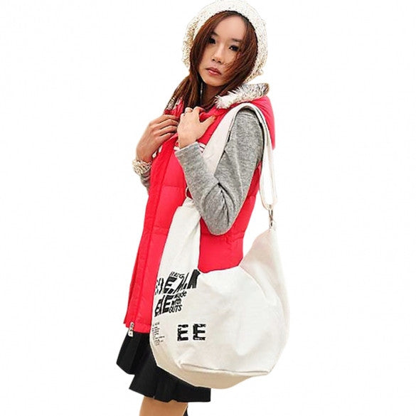 New Fashion Women Irregular Print Canvas Bag Cross Body School Bag Casual Satchel Shoulder Bag - Oh Yours Fashion - 5