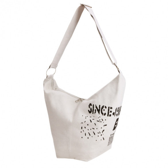 New Fashion Women Irregular Print Canvas Bag Cross Body School Bag Casual Satchel Shoulder Bag - Oh Yours Fashion - 7