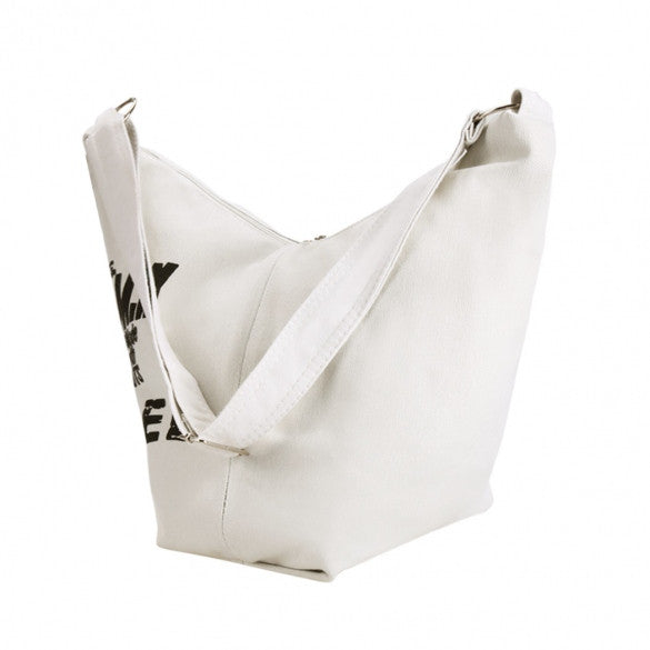 New Fashion Women Irregular Print Canvas Bag Cross Body School Bag Casual Satchel Shoulder Bag - Oh Yours Fashion - 9