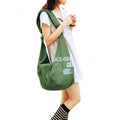 New Fashion Women Irregular Print Canvas Bag Cross Body School Bag Casual Satchel Shoulder Bag - Oh Yours Fashion - 8