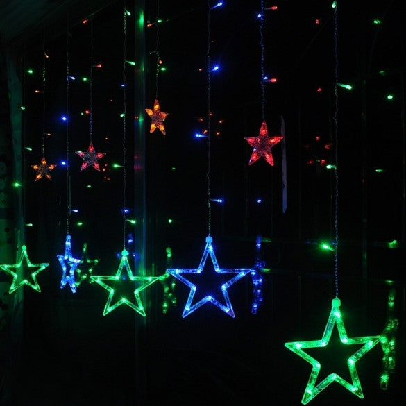 Fashion 12 Star Shape LED Flash Lights Party Wedding Festival Decorations Strobe Curtain Night Lights - Oh Yours Fashion - 1