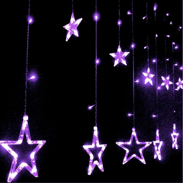 Fashion 12 Star Shape LED Flash Lights Party Wedding Festival Decorations Strobe Curtain Night Lights - Oh Yours Fashion - 4