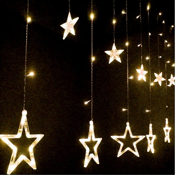 Fashion 12 Star Shape LED Flash Lights Party Wedding Festival Decorations Strobe Curtain Night Lights - Oh Yours Fashion - 6
