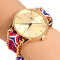 Handmade Braided Casual Women Friendship Bracelet Watch Round Dial Quartz Wrist Watch - Oh Yours Fashion - 10