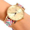 Handmade Braided Casual Women Friendship Bracelet Watch Round Dial Quartz Wrist Watch - Oh Yours Fashion - 12